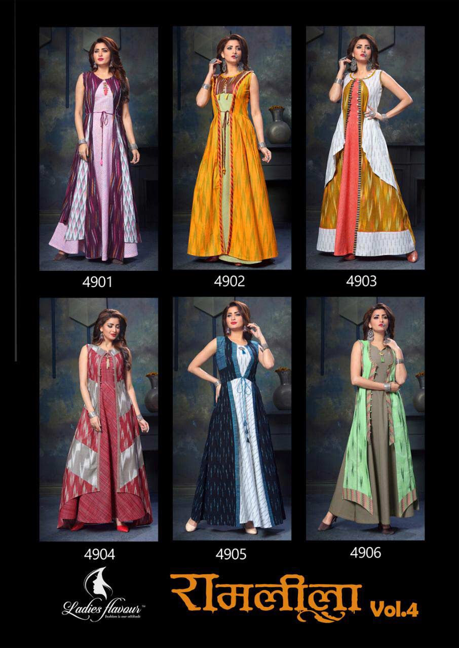 Ram-Leela Vol-4 Ladies Flavour ikkat Cotton Kurti Ram-Leela Vol-4 Ladies Flavour ikkat Cotton Kurti